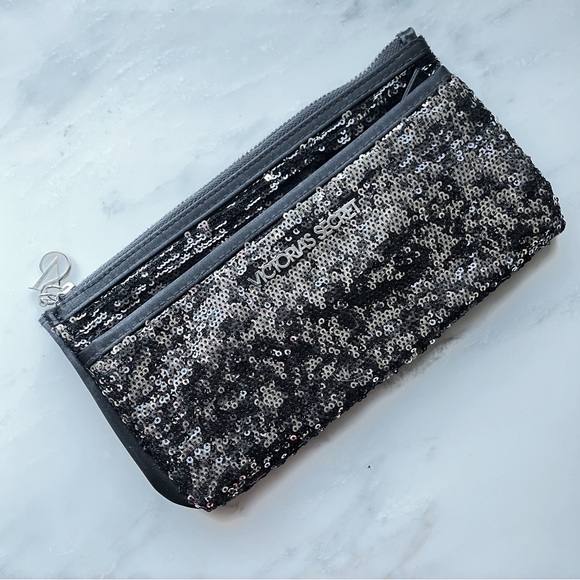 Victoria’s Secret black sequin clutch - Picture 1 of 2